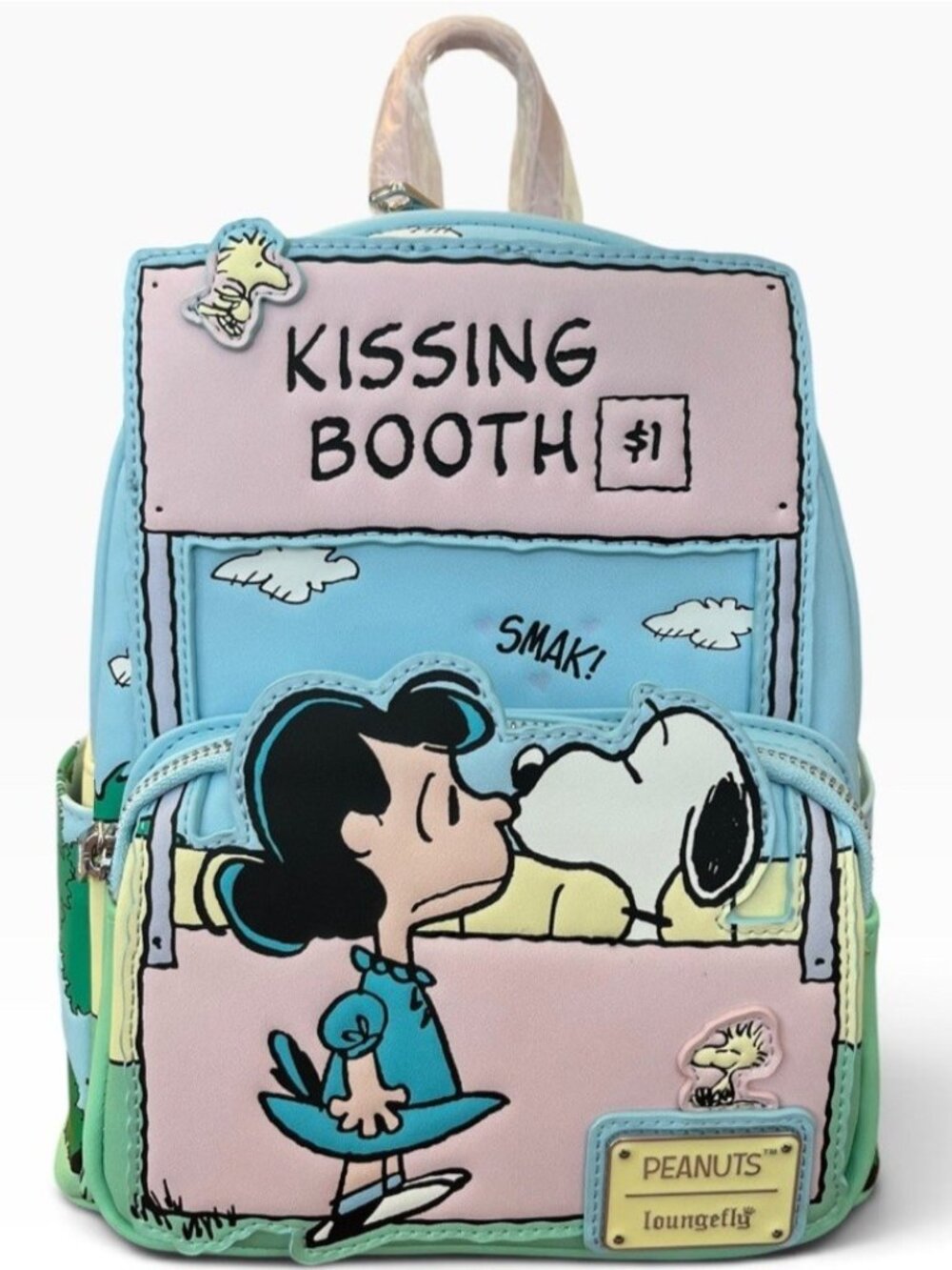 Loungefly Peanuts Snoopy Kissing Booth Lucy Woodstock Mini Backpack NWT